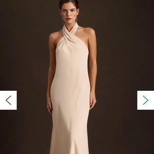 BHLDN Ruby Satin Charmeuse Dress A chic high neckline